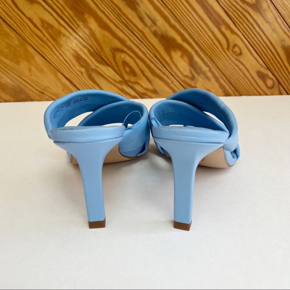 Zara Square Toe Padded Heeled Leather Heel - Picture 9 of 12